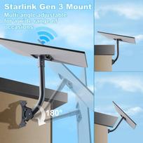 Kit Starlink Satellite Complte Gen3 Outdoor Wall Mount, Heavy Duty Pipe Bracket, Weatherproof Mount for RV Camping & Boating juoda
