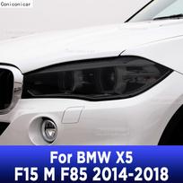 2 Vnt Performance Automobilių priekinių žibintų apsauginė plėvelė priekinė šviesa dūminė juoda TPU lipdukas BMW X5 F15 M F85 2014-2018 Priedai A
