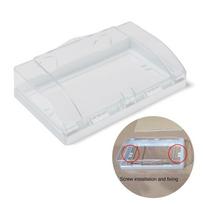 Plastikinė jungiklio apsauginė dėžutė Dvigubos rozetės Elektros kištuko dangtelis Vonios reikmenys Transparent Style 1