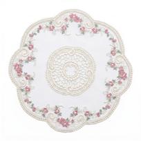 Heat Insulation Lace Plate Mat Vintage Lace Flower Table Pads French Plate Mat  Photo Props White Flower