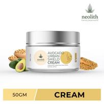 Neolith Avocado Urban Shield veido kremas su SPF30 || Apsauga nuo mėlynojo spindulio, sunkiųjų metalų, atmosferos taršos || Be parabenų, be silicio || 50 GM 50 GM balta