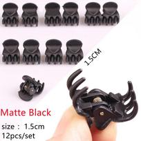 12vnt Sweet Mini Plastic Claw Barrettes Moterims Merginoms Plaukų segtukai Plaukų Sąvaržos Plaukų Sąvaržos Makiažo priemonė Korėjietiški plaukų aksesuarai
