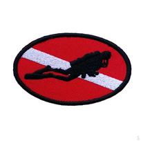 Elipsės naras Vėliava Patch Patches Kuprinės ženklelis Nardymas Nardymas Išsiuvinėtas