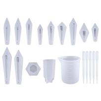 1 Set Crystal Epoxy Resin Mold Pendulum Casting Silicone Mould Handmade DIY Crafts Earring Pendant Jewelry Making Tools