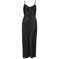 Spaghetti Strap Mulberry Silk Dresses Sexy Lingerie Women Nightgown Slip Nightdress Summer Backless Ladies Underwear Sleepwear M black
