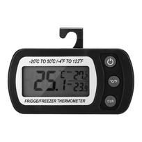 Kitchen Large LCD Refrigerator Fridge Freezer Digital Thermometer with Adjustable Stand Black juoda