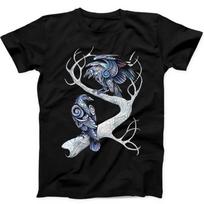 230 Gsm 100% Cotton Hugin And Munin Ravens Norse Mythology Viking God Odin Gift Black T Shirt B85 XXS juoda