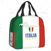 Italijos vėliava Pietų krepšys Moterims Italijos patriotiškas Daugkartinis Šaltkrepšis Termiškai izoliuota Pietų dėžutė Darbui Mokyklai Iškylai Maisto krepšiai 22x20x13CM auksas