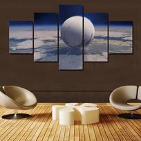 5 dalių Destiny Ball plakatas Moduliniai drobės paveikslai Spaudinys Besienė sienos dailė Drobės paveikslai Sienų dekoracijos svetainei 20x35cm*2  20x45cm*2  20x55cm*1 gray