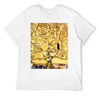 Gustav Klimt The Tree Of Life, Stoclet Frieze T-Shirt Custom T Shirt Anime Figures Summer Tops Mens Vintage T Shirts S balta