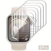 6PCS Screen Protector film For Apple Watch ultra 2 49mm 46mm 45mm 41mm 44mm 40mm 42mm 38mm HD Hydrogel accessories Series10 9 8 7 6 5 4 3 Se Serise1/2/3 38mm