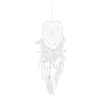 Dream Catcher Hollow Heart Shape Hand Knitting Wall Hanging Macrame Dream Catcher with Light for Home Wall Window Car