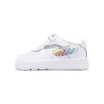 Nike Force 1 Low LV8 EasyOn TD Vaivorykštiniai raišteliai Swoosh Kūdikio sportbačiai Kreminės baltos spalvos Terra-Blush FN4891-100 22 white