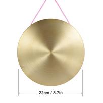22 / 30 Cm Hand Gong Cymbals Brass Copper Gong Chapel Opera Percussion Instrument With Round Play Hammer