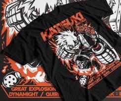 Bakugo Katsuki T-Shirt My Hero Academia MHA Anime Girl Gift Shirt Tee All Size 3XL