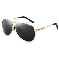 Aviation Metal Frame Polarized Sunglasses Men Color Changing Sun Glasses  Pilot Male Day Night Vision Driving No Box black
