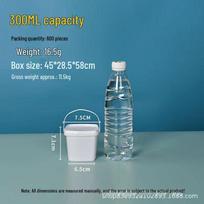 Square 5L Transparent Food Grade Plastic Bucket with Lid and Handle for Fruit Packing, PP5, DIY.