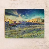 Neva River Hermitage Metal Sign, St. Petersburg Souvenir 20x30cm