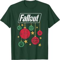 Fallout Logo Christmas Ornaments Video Game T-Shirt L