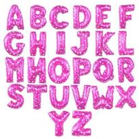 A-S 16Inch Pink Letter Balloons Foil Balloon Baby Shower Wedding Name Anniversary Decor Happy Q