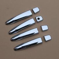 For Renault Kadjar 2015 2016 2017 2018  GLOSS BLACK CHROME CAR DOOR HANDLE COVER CATCH CAP TRIM MOLDING ACCESSORIES silver no button