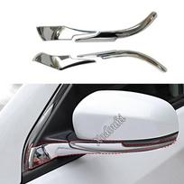 For Jeep Compass 2017 2018     Styling ABS Back Rear View Eyebrow Side Mirror Cover Stick Trim Frame Lamp Hood