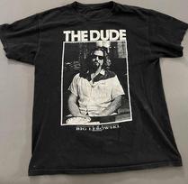 New The Big Lebowski The Dude Picture Shirt Funny Black Unisex S-5XL Unisex T-Shirt XL