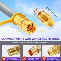 92MF 3/8inch Natural Gas Grill Hose with Quick Fitting Connecting Pipe China Mainland