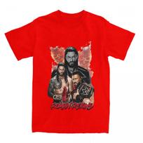 Imtynininkas Roman Reigns Imtynių Prekės Marškinėliai Vyrams Moterims Juokingi Iš Grynos Medvilnės Spausdinti Drabužiai S raudona