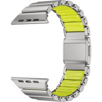 Titanium Rubber Band for Apple Watch Ultra 3 2 1 49mm Series 10 11 46mm Metal Strap for Iwatch 7 8 9 45mm 6 5 4 SE 3 44mm Correa 46mm 45mm 44mm&L(175mm) titano geltona spalva