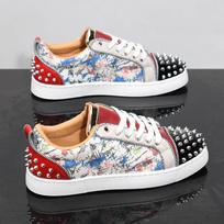 Breathable spring new rivet red-soled shoes lace-up rhinestone low-top deodorant board shoes 2m 39