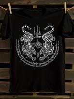 Twin Tigers Sak Yant Thai Tattoo-Inspired T-Shirt S