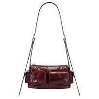 Michael Kors Dakota Metal Decoration Leather Shoulder Crossbody Bag Small Women bags Brown Red 32S5SM3C5Y-610 Basic Set (Bag+Dust Bag)