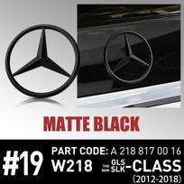 C200 E200 Mercedes Benz Automobiliui 1 vnt. 8 cm ABS Automobilio Galinė Lipdukas Kamieno Emblema Mercedes Benz W204 Naujam GLS SLK KLASĖS CLS500 CLS400 CLS55 matinė juoda spalva