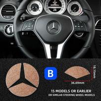 Automobilio vairo emblemos lipdukas Deimantiniai priedai Mercedes Benz AMG W205 W211 W212 W213 X253 W166 W167 W117 W247 W176