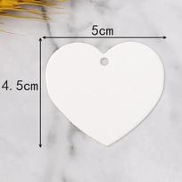 Heart-Tag Cowhide Paper Blank Heart-Shaped Card for Valentine's Day