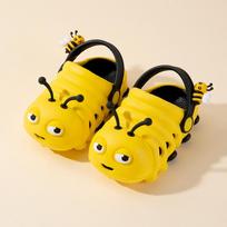 Little Deer Millie Kids' Cartoon Caterpillar Clog Sandals - Summer Breathable, Soft Sole 13cm (Fit: 12.5cm foot) geltona