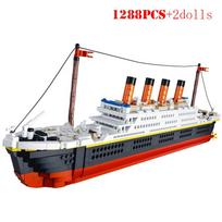 KNEW BUILT Titanic Cruise Ship Model Mini Building Blocks Toys Kit Gift for Girls Adults with Dolls