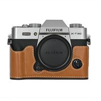 XT30 Fotoaparato krepšys PU odos pusės korpusas, skirtas Fujifilm XT30 Fuji X-T30 XT30II XT10 XT20, su anga baterijai, apatinis dangtelis žalia
