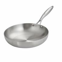 -Ply Stainless Steel Wok Pan, Induction & Gas Compatible Frying Pan sidabras
