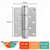 4 in 1 5 Inch Adjustable Soft Closing Door Hinge Automatic 90° Positioning Hydraulic Door Closer Multi-function Hydraulic Hinge