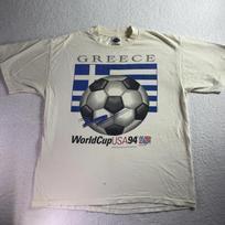 Vintage 1994 World Cup Greece Flag Single Stitch T-Shirt Size XL S