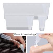 100 vnt. tuščias buteliukas 5 ml, nešiojamas, daugkartinio naudojimo plastikinė talpykla rankų kosmetikai, apsaugai nuo saulės glossy white white