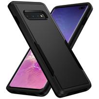 Galaxy S10 Plus dėklas, Atsparus smūgiams hibridinis dėklas dviejų sluoksnių dizainas Kietas dangtelis Samsung Galaxy S10 dėklams S10 PLUS blue