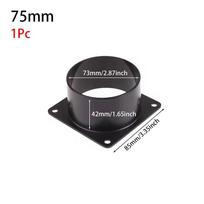 1Pcs 75/100/120/150mm Flange Connector Pipe Fitting Black Air Inlet And Outlet ABS Square Bottom Air Ducting Connection Flange