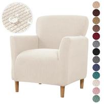 Polarinis Fleece vamzdinis kėdės užvalkalas Vienspalvis vieno sofos užvalkalas Tampri sofos apsauga svetainės baldams 1PC beige