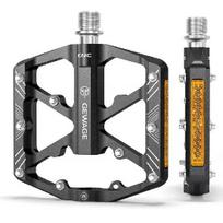 GEWAGE Bike Flat Pedals 3 Bearing Aluminum Alloy 9/16 Bicycle Pedal Chromium molybdenum steel shaft Non-slip Pedals Bike Parts juoda