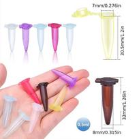 100PCS 0.5 Ml Centrifuge Tubes Various Colors Seed Preservation Test Tube Clear Scale Bottom Tip Centrifuge Vial Laboratory Use Blue