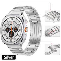 Greito atsegimo titano dirželis Samsung Galaxy Watch Ultra 47mm apyrankė Laikrodžio dirželis Correa for Galaxy Watch 8-7 Ultra Dirželis Galaxy Watch Ultra sidabras