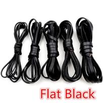 2m/lot 2/3/4/5/6/8mm Genuine Cow Leather Flat Strand Thong Cord DIY Bracelet Findings Rope String For Jewelry Making Accessories 2mm